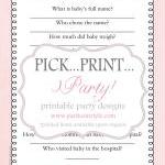 Baby Shower Game Sip N See - How Well Do You Know..