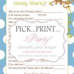 Baby Shower Game - What Is Mommy Wearing -..