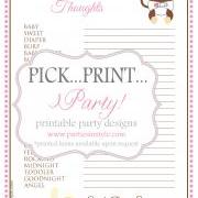 Baby Shower Game - Finish Mommy's Thoughts - Printable DIY