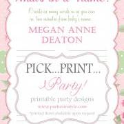 Baby Shower Game - What's in a Name - Printable DIY